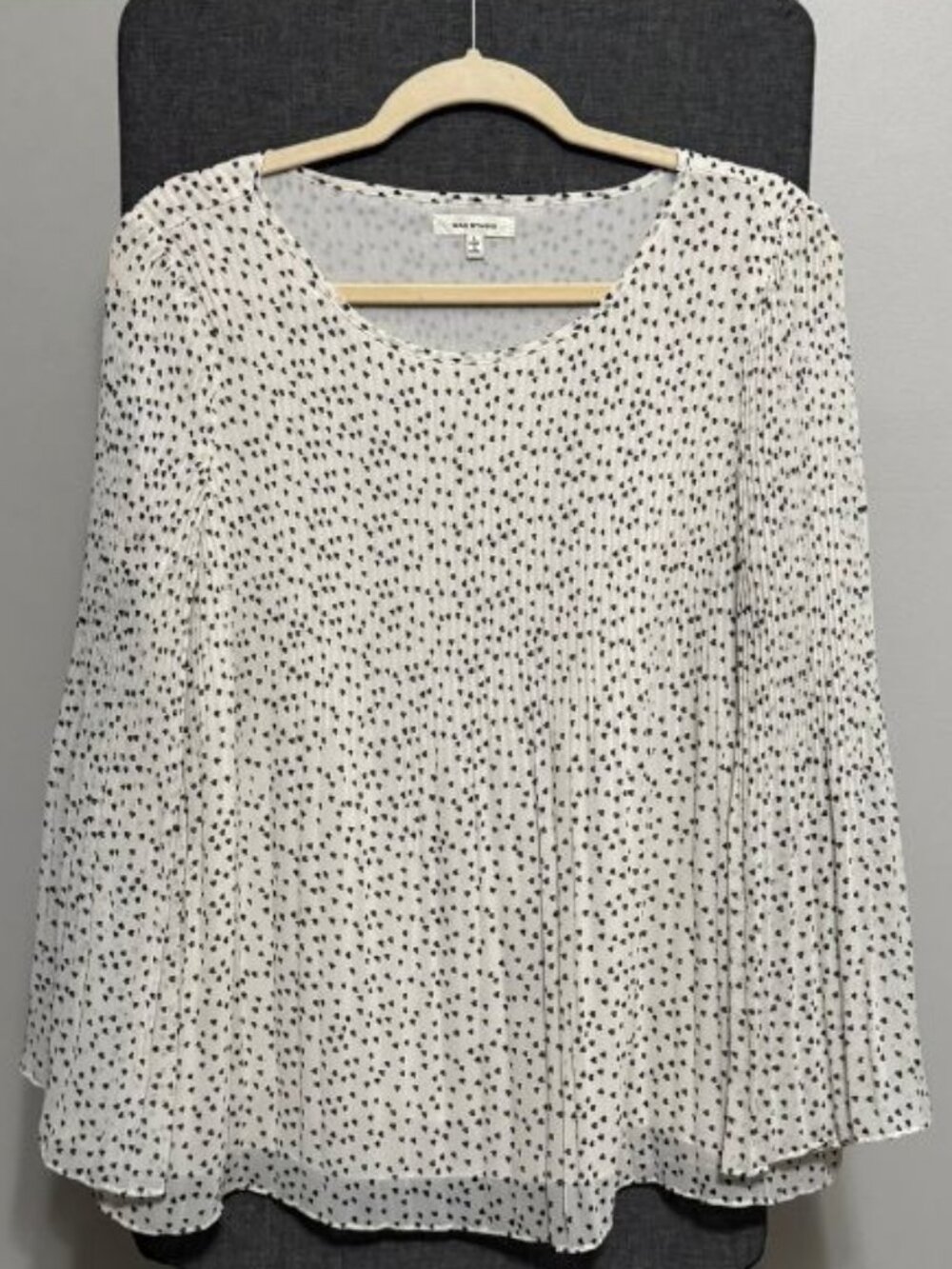 Max Studio Long Sleeve Heart Blouse